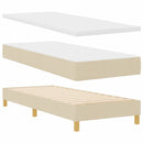 vidaXL Boxrugós ágy matracmal fejtámlával Krém 80 x 200 cm szövet