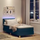 vidaXL Boxrugós ágy matracmal fejtámlával Kék 80 x 200 cm szövet