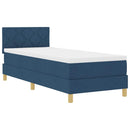 vidaXL Boxrugós ágy matracmal fejtámlával Kék 80 x 200 cm szövet