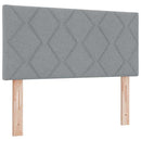 vidaXL Boxrugós ágy matracmal Világosszürke 120 x 200 cm szövet