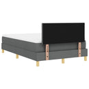 vidaXL Boxrugós ágy matracmal Sötétszürke 120 x 200 cm szövet