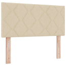 vidaXL Boxrugós ágy matracmal fejtámlával Krém 120 x 200 cm szövet
