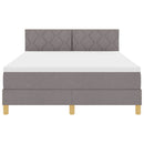 vidaXL Boxrugós ágy matracmal fejtámlával Tópszínű 140 x 190 cm szövet