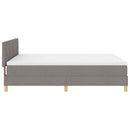 vidaXL Boxrugós ágy matracmal fejtámlával Tópszínű 140 x 190 cm szövet