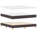 vidaXL Boxrugós ágy matracmal sötétbarna 180 x 200 cm szövet
