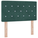 vidaXL Boxrugós ágy fejtámlával Sötétzöld 80 x 200 cm Bársony