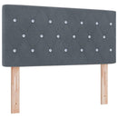 vidaXL Boxrugós ágy fejtámlával Sötétszürke 90 x 200 cm Bársony