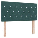 vidaXL Boxrugós ágy fejtámlával Sötétzöld 100 x 200 cm Bársony