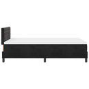 vidaXL Boxrugós ágy fejtámlával Fekete 120 x 200 cm Bársony