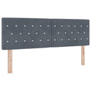 vidaXL Boxrugós ágy fejtámlával Sötétszürke 160 x 200 cm Bársony