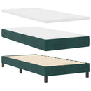 vidaXL Boxrugós ágy fejtámlával Sötétzöld 80 x 200 cm Bársony