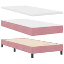 vidaXL Boxrugós ágy fejtámlával Rózsaszín 80 x 200 cm Bársony