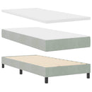 vidaXL Boxrugós ágy fejtámlával Világosszürke 90 x 200 cm Bársony