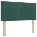 vidaXL Boxrugós ágy fejtámlával Sötétzöld 100 x 200 cm Bársony