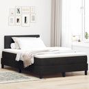 vidaXL Boxrugós ágy fejtámlával Fekete 120 x 190 cm Bársony