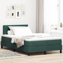 vidaXL Boxrugós ágy fejtámlával Sötétzöld 120 x 200 cm Bársony
