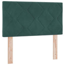 vidaXL Boxrugós ágy fejtámlával Sötétzöld 80 x 200 cm Bársony