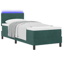 vidaXL Boxrugós ágy fejtámlával Sötétzöld 80 x 200 cm Bársony