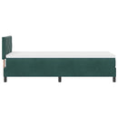 vidaXL Boxrugós ágy fejtámlával Sötétzöld 80 x 200 cm Bársony