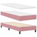 vidaXL Boxrugós ágy fejtámlával Rózsaszín 80 x 200 cm Bársony