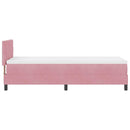 vidaXL Boxrugós ágy fejtámlával Rózsaszín 80 x 200 cm Bársony