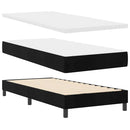 vidaXL Boxrugós ágy fejtámlával Fekete 90 x 190 cm Bársony