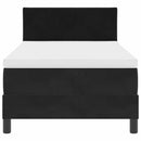 vidaXL Boxrugós ágy fejtámlával Fekete 90 x 190 cm Bársony