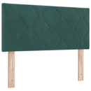 vidaXL Boxrugós ágy fejtámlával Sötétzöld 90 x 190 cm Bársony
