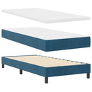 vidaXL Boxrugós ágy fejtámlával Sötétkék 100 x 200 cm Bársony