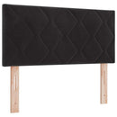 vidaXL Boxrugós ágy fejtámlával Fekete 120 x 190 cm Bársony