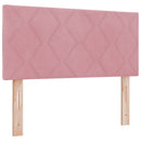 vidaXL Boxrugós ágy fejtámlával Rózsaszín 120 x 190 cm Bársony