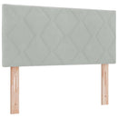 vidaXL Boxrugós ágy fejtámlával Világosszürke 120 x 200 cm Bársony