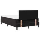 vidaXL Boxrugós ágy fejtámlával Fekete 120 x 200 cm Bársony