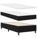 vidaXL Boxrugós ágy matracmal fejtámlával Fekete 100 x 200 cm szövet