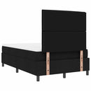 vidaXL Boxrugós ágy matracmal fejtámlával Fekete 120 x 200 cm szövet