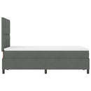 vidaXL Boxrugós ágy matracmal Sötétszürke 120 x 190 cm szövet