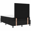vidaXL Boxrugós ágy matracmal fejtámlával Fekete 120 x 190 cm szövet
