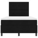 vidaXL Boxrugós ágy matracmal fejtámlával Fekete 120 x 190 cm szövet