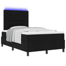 vidaXL Boxrugós ágy matracmal fejtámlával Fekete 120 x 190 cm szövet