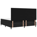 vidaXL Boxrugós ágy matracmal fejtámlával Fekete 200 x 200 cm szövet
