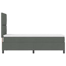 vidaXL Boxrugós ágy matracmal Sötétszürke 80 x 200 cm szövet