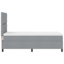 vidaXL Boxrugós ágy matracmal Világosszürke 100 x 200 cm szövet