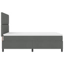 vidaXL Boxrugós ágy matracmal Sötétszürke 140 x 190 cm szövet