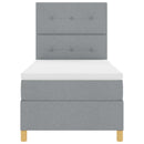 vidaXL Boxrugós ágy matracmal Világosszürke 100 x 200 cm szövet