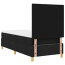 vidaXL Boxrugós ágy matracmal fejtámlával Fekete 100 x 200 cm szövet