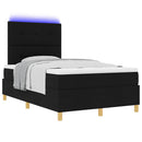 vidaXL Boxrugós ágy matracmal fejtámlával Fekete 120 x 190 cm szövet