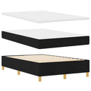 vidaXL Boxrugós ágy matracmal fejtámlával Fekete 120 x 200 cm szövet
