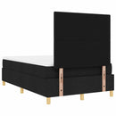 vidaXL Boxrugós ágy matracmal fejtámlával Fekete 120 x 200 cm szövet