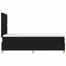 vidaXL Boxrugós ágy matracmal fejtámlával Fekete 120 x 200 cm szövet