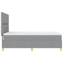 vidaXL Boxrugós ágy matracmal Világosszürke 140 x 190 cm szövet